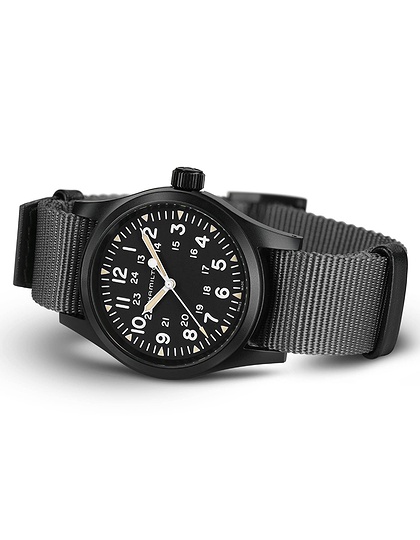 Men's watch / unisex  HAMILTON, Khaki Field Mechanical / 38mm, SKU: H69409930 | dimax.lv