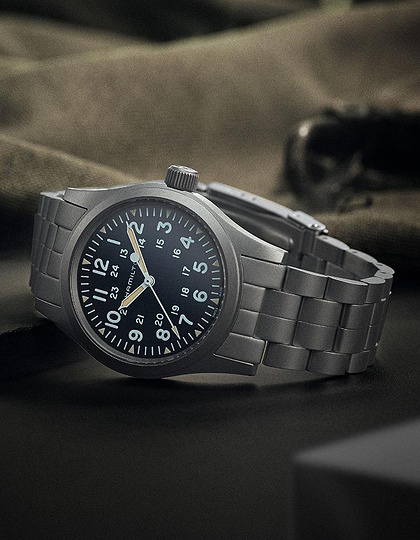 Men's watch / unisex  HAMILTON, Khaki Field Mechanical / 38mm, SKU: H69439131 | dimax.lv