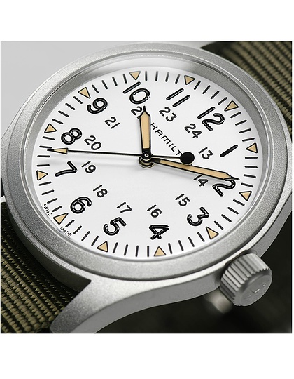 Men's watch / unisex  HAMILTON, Khaki Field Mechanical / 38mm, SKU: H69439411 | dimax.lv
