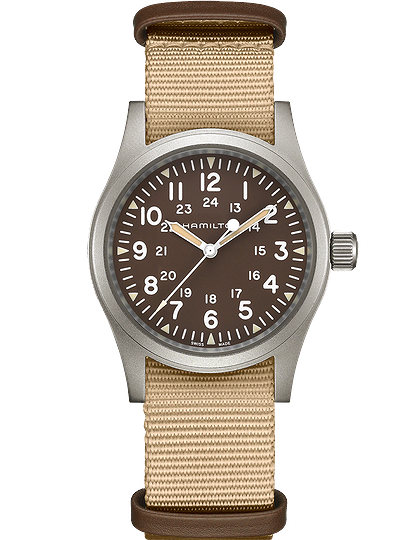 Men's watch / unisex  HAMILTON, Khaki Field Mechanical / 38mm, SKU: H69439901 | dimax.lv