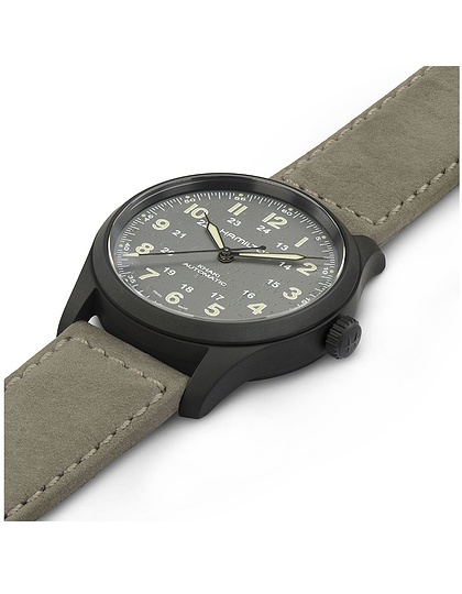 Men's watch / unisex  HAMILTON, Khaki Field Titanium Auto / 38mm, SKU: H70215880 | dimax.lv