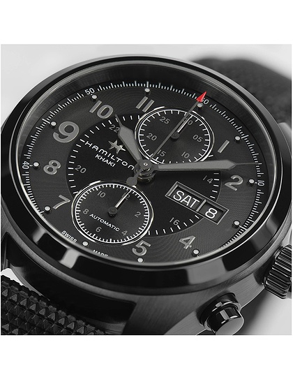 Мужские часы / унисекс  HAMILTON, Khaki Field Auto Chrono / 42mm, SKU: H71626735 | dimax.lv