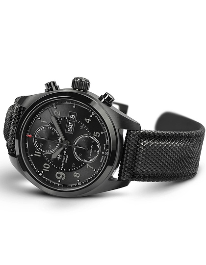 Men's watch / unisex  HAMILTON, Khaki Field Auto Chrono / 42mm, SKU: H71626735 | dimax.lv