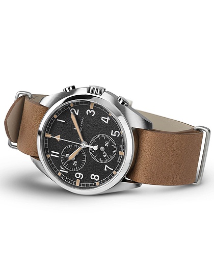 Men's watch / unisex  HAMILTON, Khaki Aviation Pilot Pioneer Chrono Quartz / 41mm, SKU: H76522531 | dimax.lv