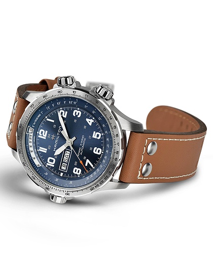 Men's watch / unisex  HAMILTON, Khaki Aviation X-Wind Day Date Auto / 45mm, SKU: H77765541 | dimax.lv