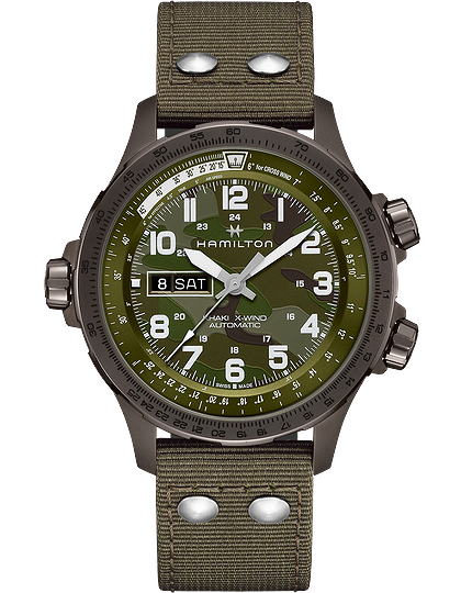 Vīriešu pulkstenis / unisex  HAMILTON, Khaki Aviation X-Wind Auto / 45mm, SKU: H77775960 | dimax.lv