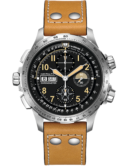 Мужские часы / унисекс  HAMILTON, Khaki Aviation X-Wind Day Date Auto Chrono / 45mm, SKU: H77796535 | dimax.lv