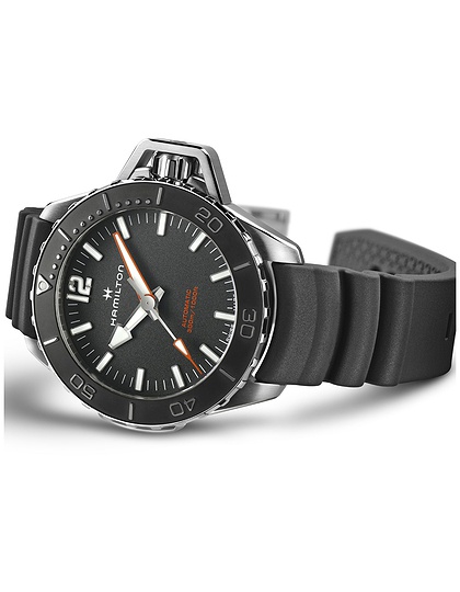 Men's watch / unisex  HAMILTON, Khaki Navy Frogman Auto / 46mm, SKU: H77825330 | dimax.lv