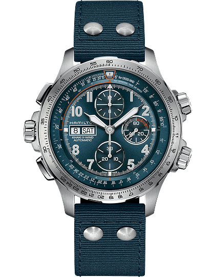 Men's watch / unisex  HAMILTON, Khaki Aviation X-Wind Auto Chrono / 45mm, SKU: H77906940 | dimax.lv