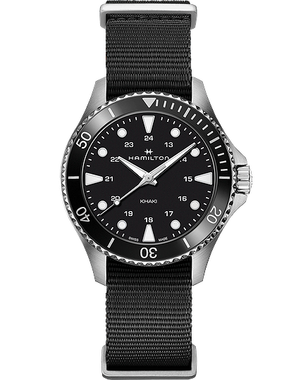 Мужские часы / унисекс  HAMILTON, Khaki Navy Scuba Quartz / 37mm, SKU: H82201931 | dimax.lv