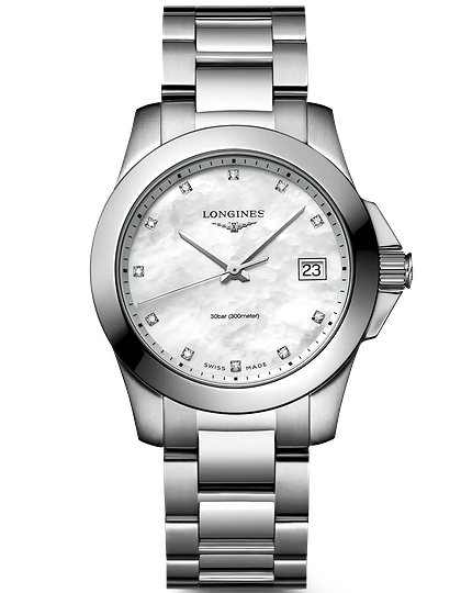 Женские часы  LONGINES, Conquest / 34mm, SKU: L3.377.4.87.6 | dimax.lv