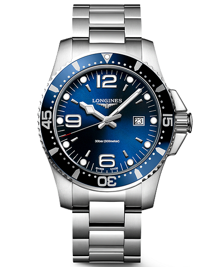 Men's watch / unisex  LONGINES, HydroConquest / 44mm, SKU: L3.840.4.96.6 | dimax.lv