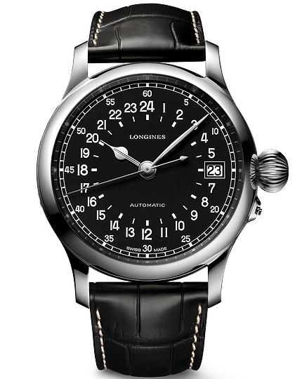 Men's watch / unisex  LONGINES, Heritage Avigation TWENTY-FOUR HOURS / 47.50mm, SKU: L2.751.4.53.4 | dimax.lv