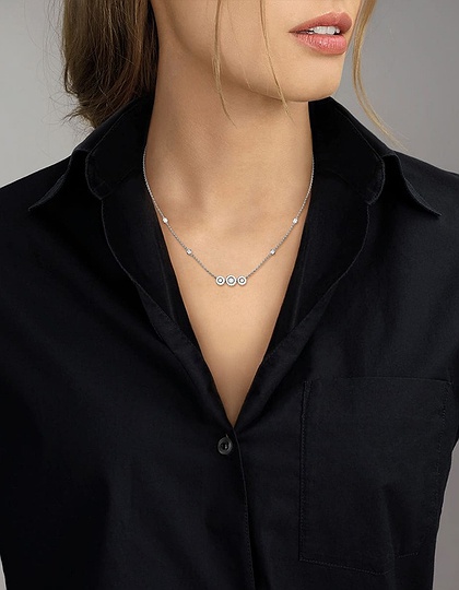 Sieviešu juvelierizstrādājumi  MESSIKA, Joy Trilogy Diamond White Gold Necklace, SKU: 07030-WG | dimax.lv