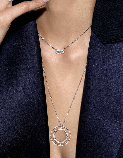 Women Jewellery  MESSIKA, Move Romane Pave Long Necklace, SKU: 11317-YG | dimax.lv