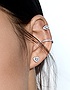 Sieviešu juvelierizstrādājumi  MESSIKA, Joy Cœur 0.15ct Diamond White Gold Stud Earring, SKU: 11562-WG | dimax.lv