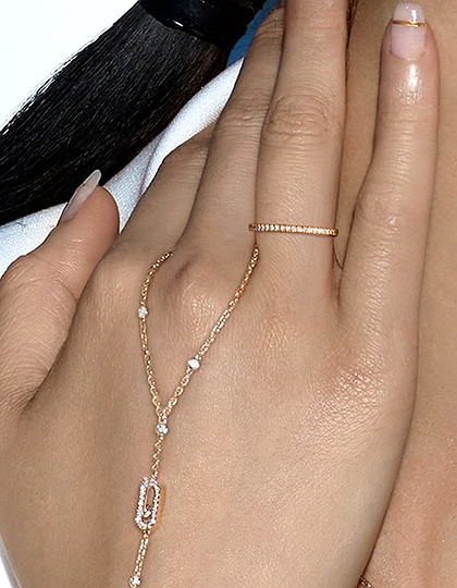 Женские ювелирные изделия  MESSIKA, Gatsby XS Diamond White Gold Wedding Ring, SKU: 05064-WG | dimax.lv