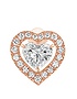 Sieviešu juvelierizstrādājumi  MESSIKA, Joy Cœur 0.15ct Diamond Pink Gold Stud Earring, SKU: 11562-PG | dimax.lv