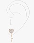 Женские ювелирные изделия  MESSIKA, Joy Cœur 0.15ct Single Diamond Pink Gold Chain Earring, SKU: 11557-PG | dimax.lv