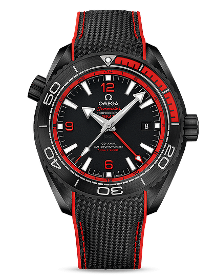 Men's watch / unisex  OMEGA, Seamaster Planet Ocean GMT Deep Black 600M / 45.5mm, SKU: 215.92.46.22.01.003 | dimax.lv