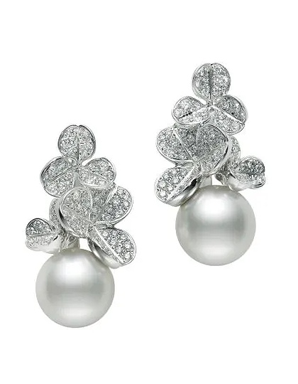 Women Jewellery  MIKIMOTO, Fortune Leaves Collection, SKU: PE1636NDW | dimax.lv